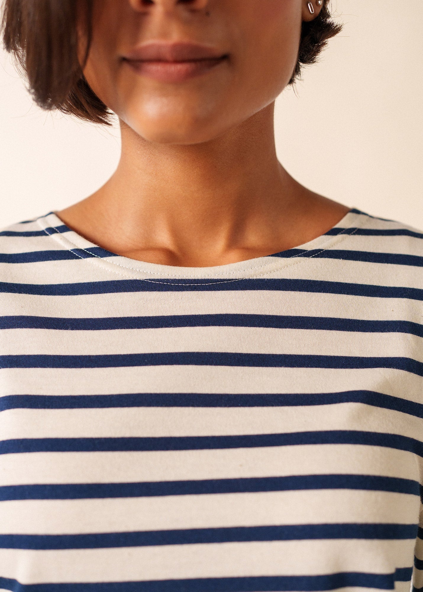 MINQUIERS MODERN Breton Shirt (ECRU / NAVY)