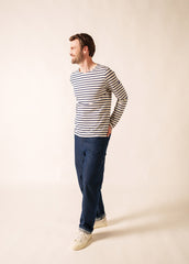 MINQUIERS MODERN Breton Shirt (ECRU / NAVY)