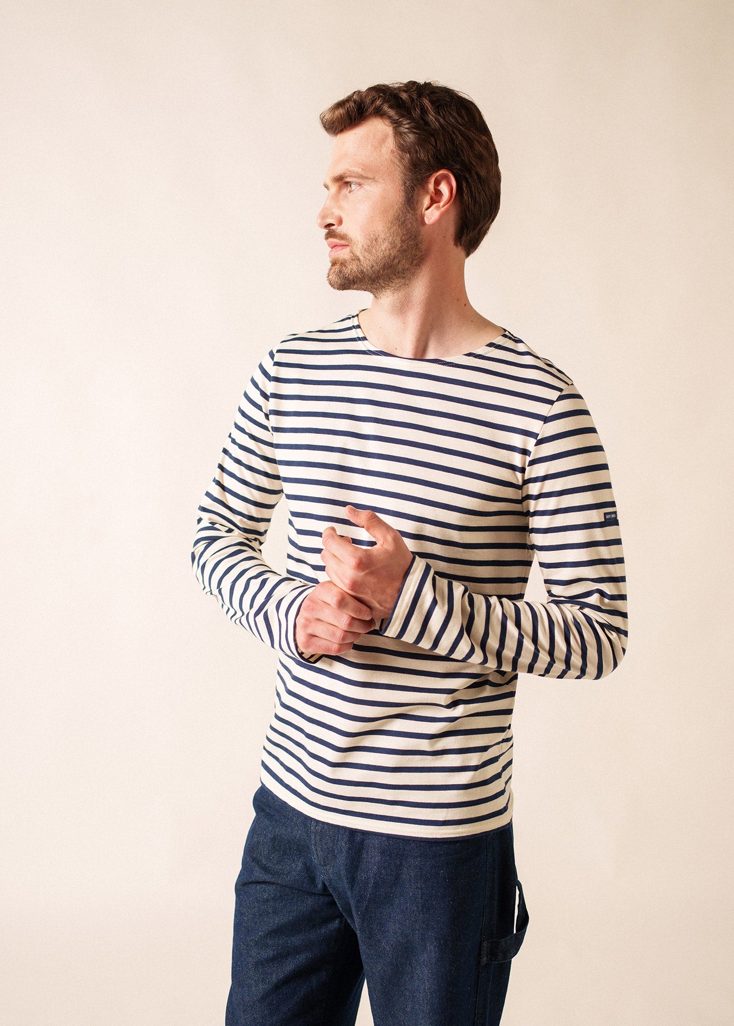 MINQUIERS MODERN Breton Shirt (ECRU / NAVY)