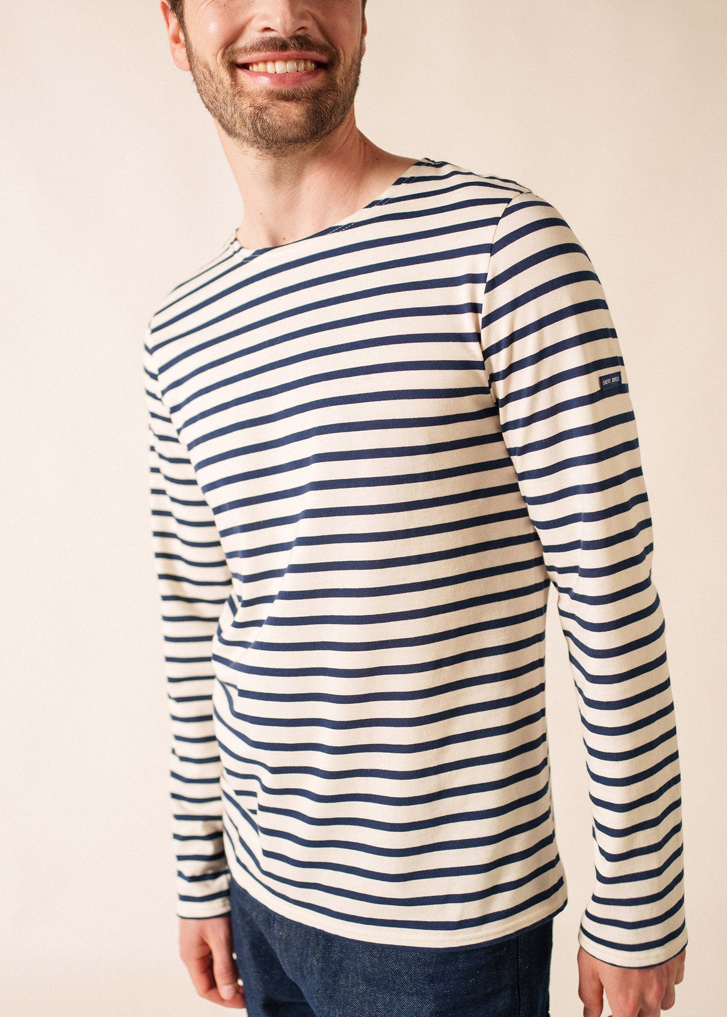 MINQUIERS MODERN Breton Shirt (ECRU / NAVY)