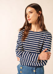 MINQUIERS MODERN Breton Shirt (NAVY / ECRU)
