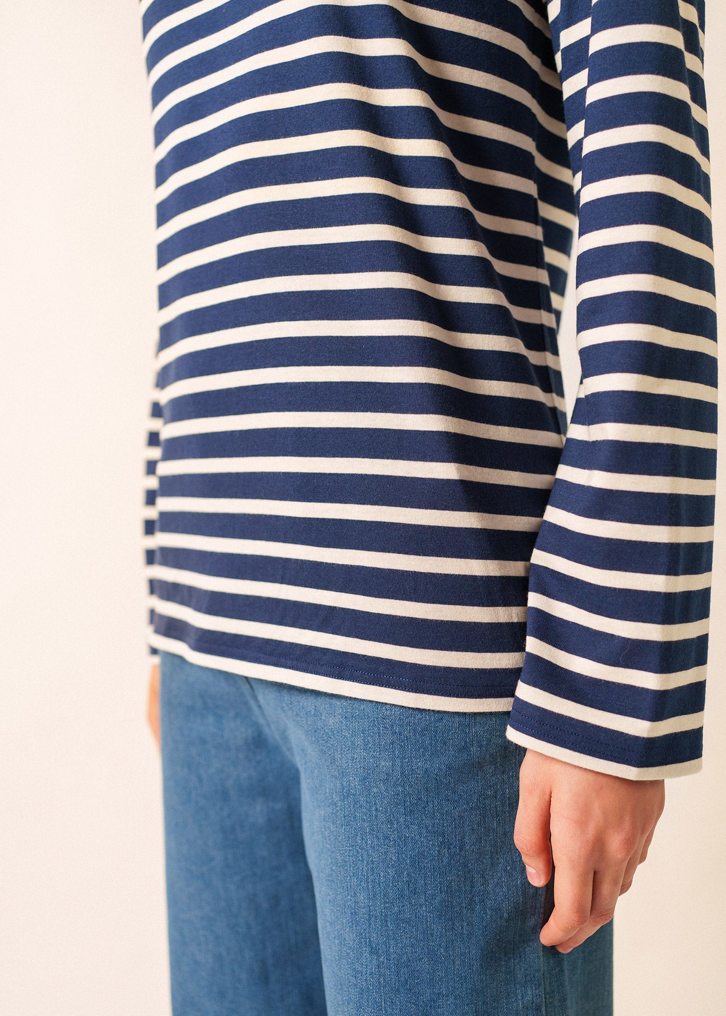 MINQUIERS MODERN Breton Shirt (NAVY / ECRU)