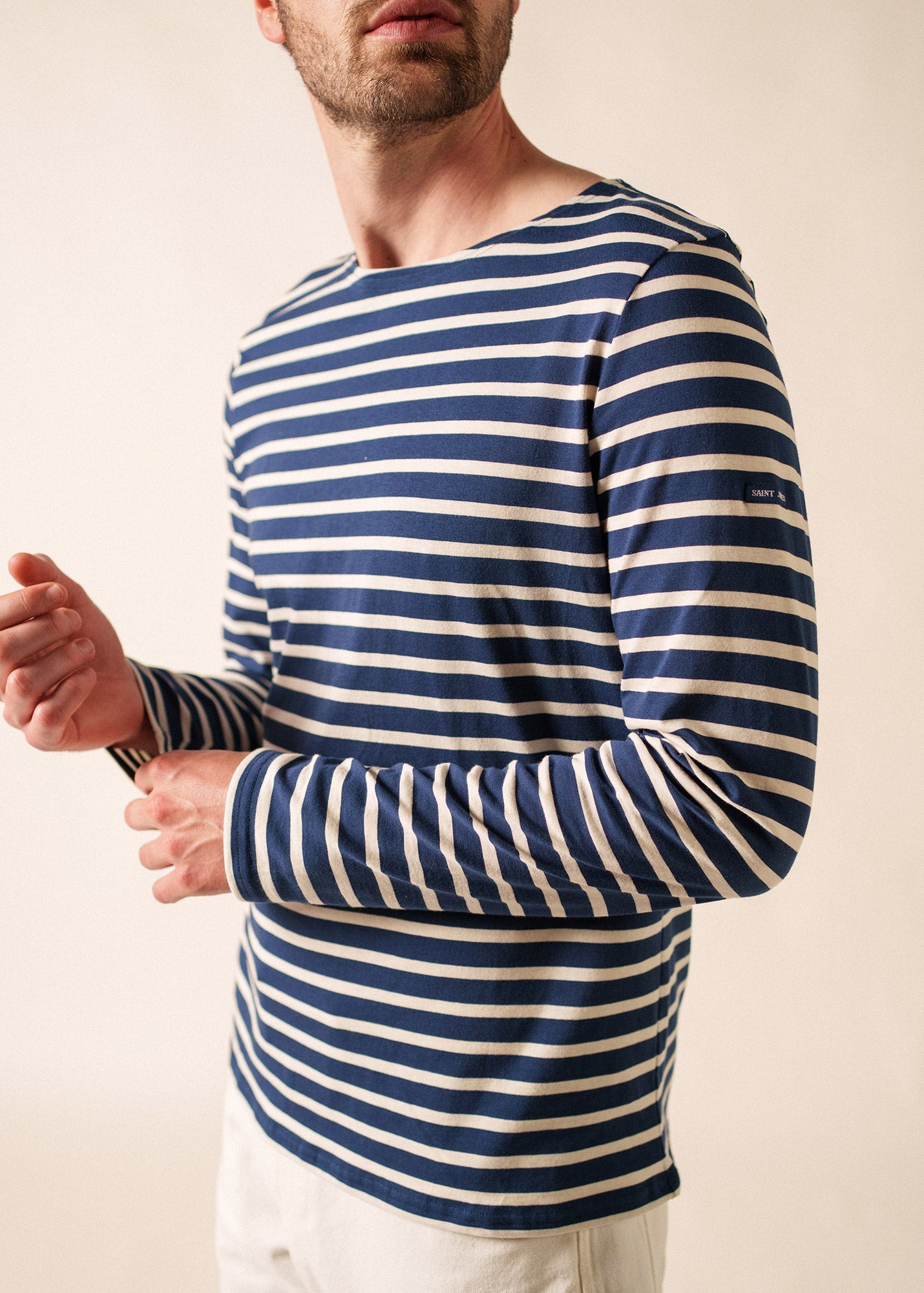 MINQUIERS MODERN Breton Shirt (NAVY / ECRU)