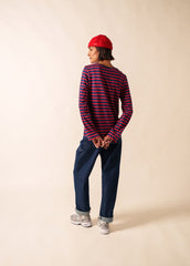 MINQUIERS MODERN Breton Shirt (NAVY / RED)