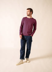 MINQUIERS MODERN Breton Shirt (NAVY / RED)