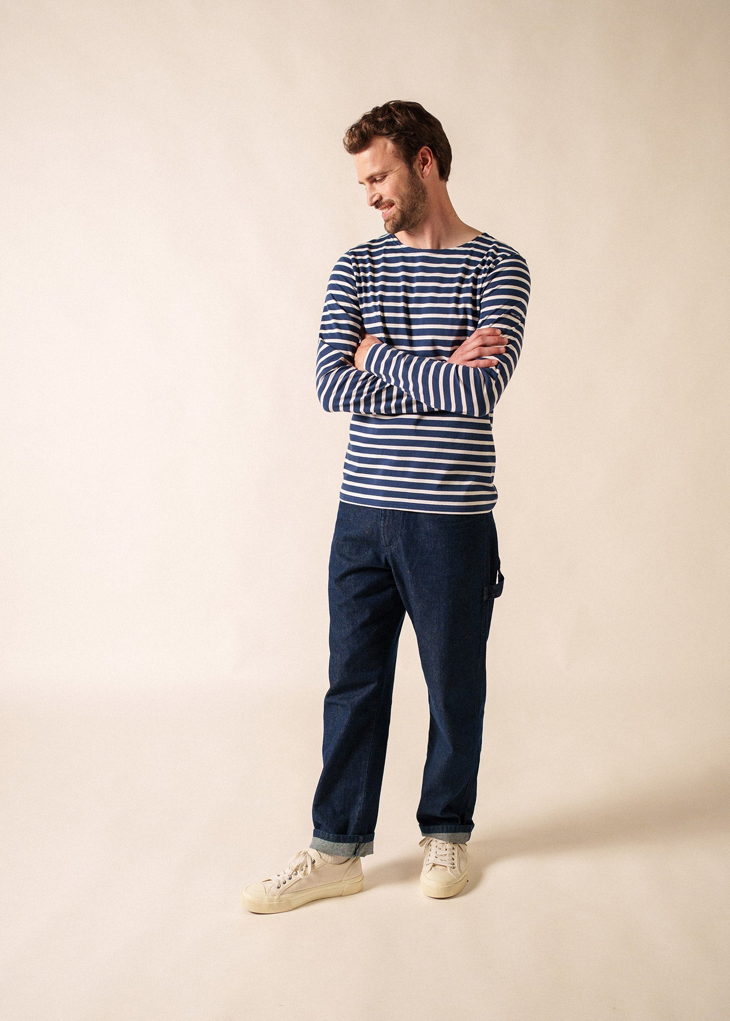 MINQUIERS MODERN Breton Shirt (NAVY / WHITE)
