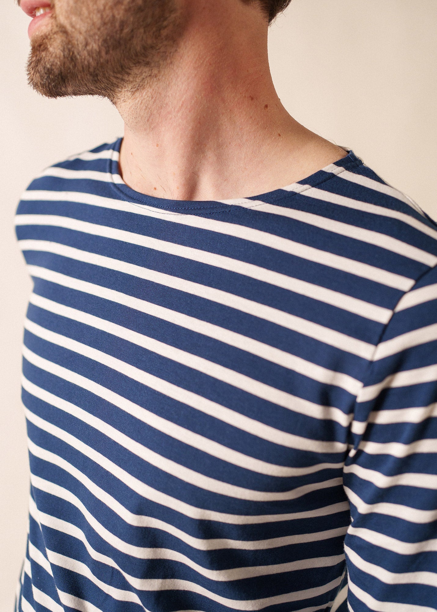 MINQUIERS MODERN Breton Shirt (NAVY / WHITE)