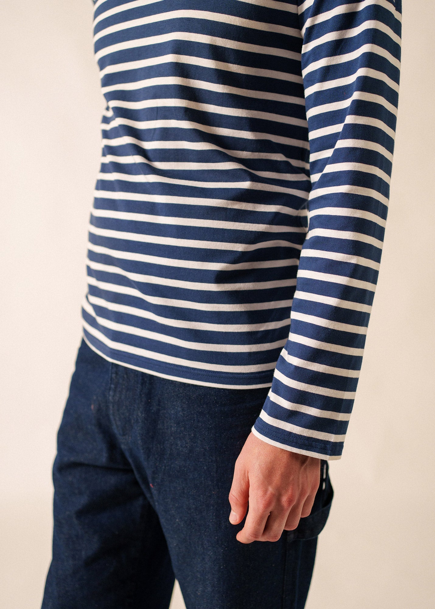 MINQUIERS MODERN Breton Shirt (NAVY / WHITE)
