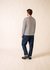 MINQUIERS MODERN Breton Shirt (WHITE / BLACK)
