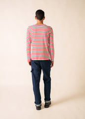 MINQUIERS MODERN Breton Shirt (WHITE / RED)