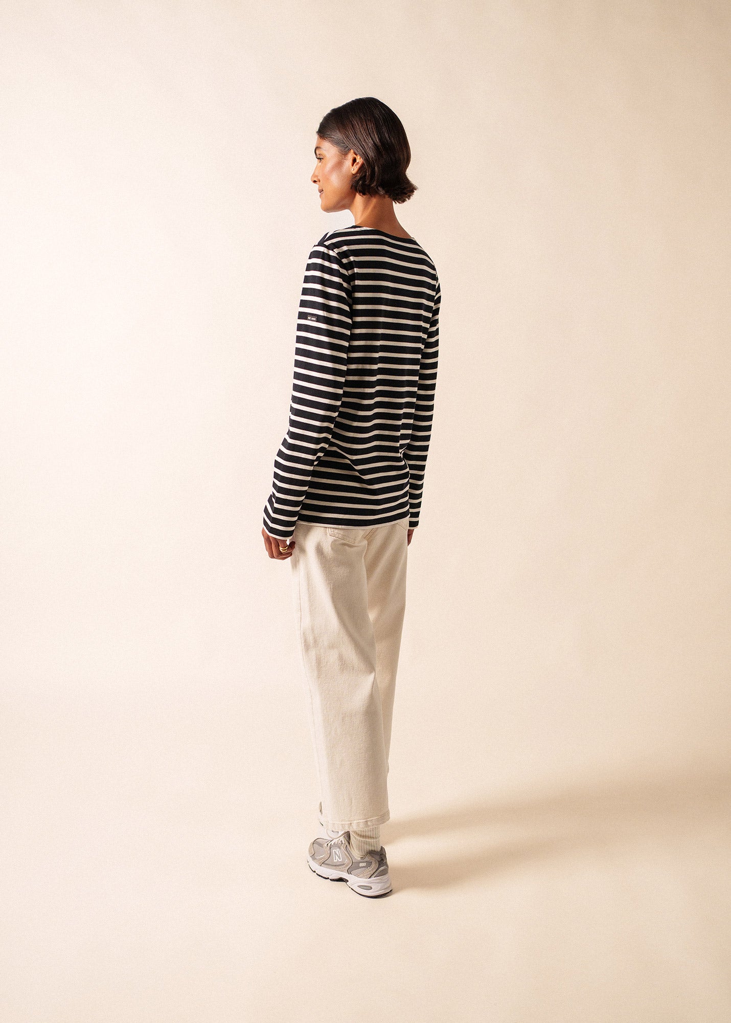 MINQUIERS MODERN Breton Shirt (BLACK / ECRU)