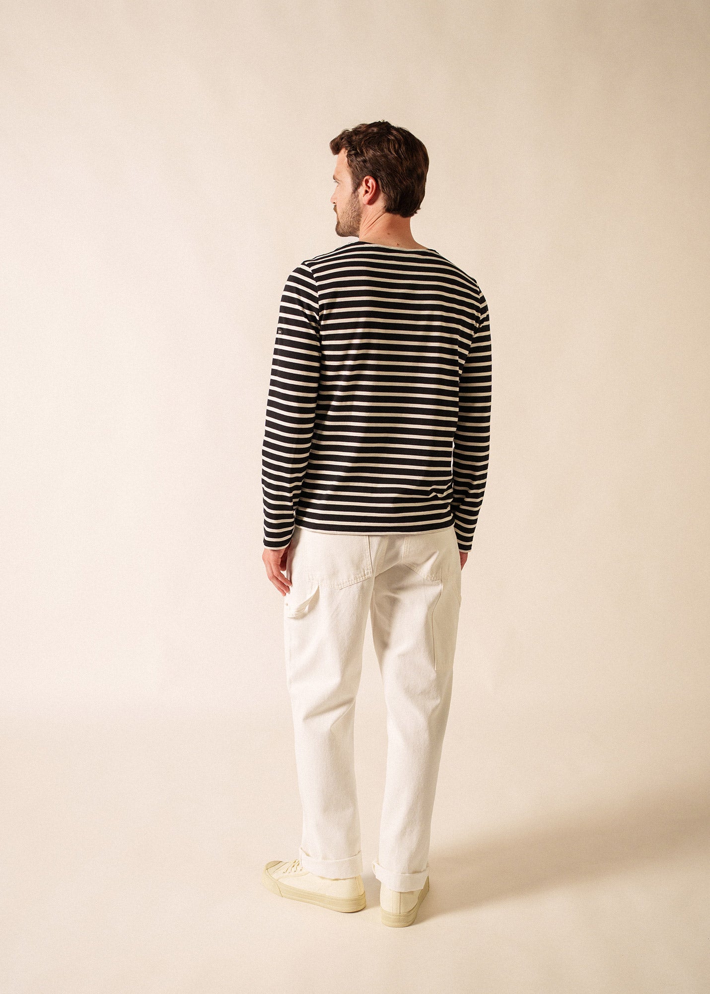 MINQUIERS MODERN Breton Shirt (BLACK / ECRU)