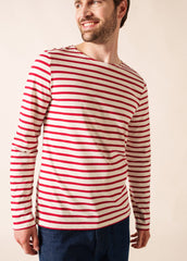 MINQUIERS MODERN Breton Shirt (ECRU / MAROON)