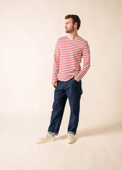MINQUIERS MODERN Breton Shirt (ECRU / MAROON)