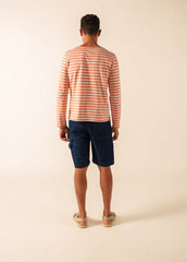 MINQUIERS MODERN Breton Shirt (CLAY / WHITE)