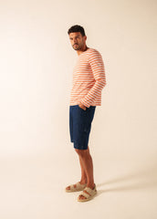 MINQUIERS MODERN Breton Shirt (CLAY / WHITE)