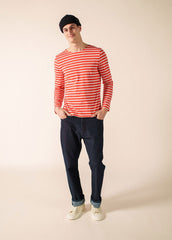 MINQUIERS MODERN Breton Shirt (POPPY RED / WHITE)