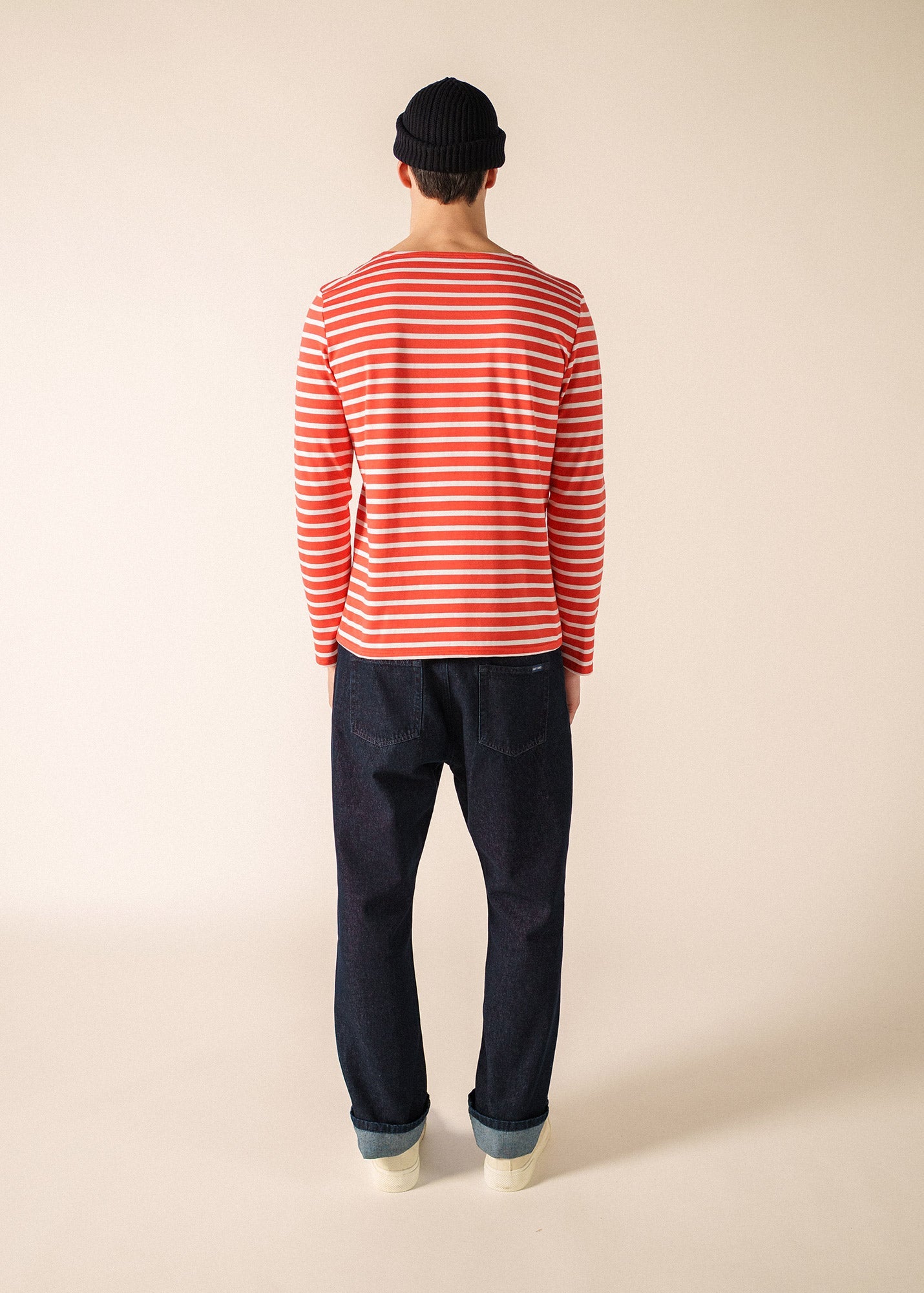 MINQUIERS MODERN Breton Shirt (POPPY RED / WHITE)