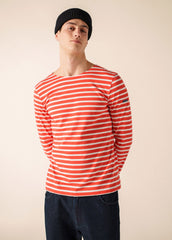 MINQUIERS MODERN Breton Shirt (POPPY RED / WHITE)
