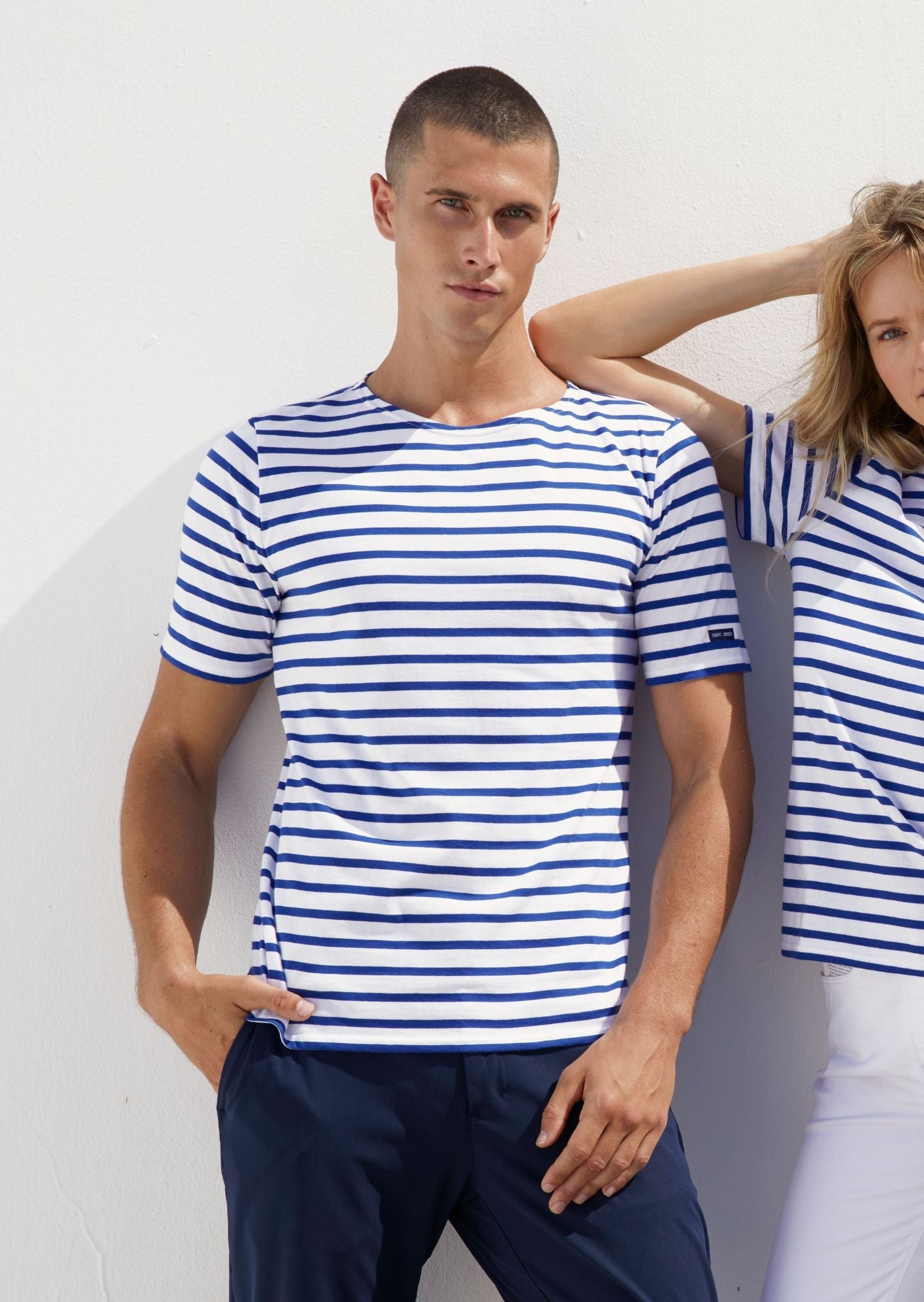 LEVANT MODERN Breton Shirt (WHITE / ROYAL BLUE)