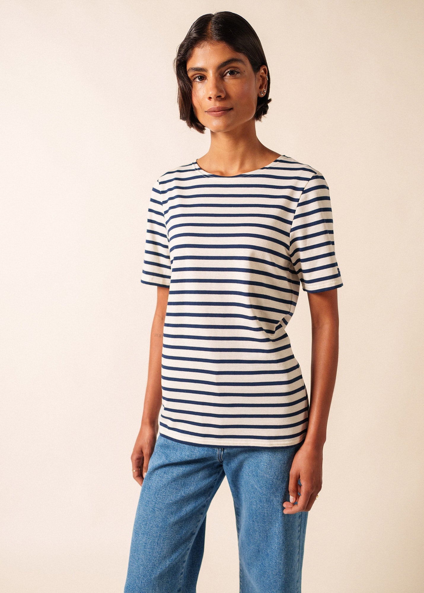 LEVANT MODERN Breton Shirt (ECRU / NAVY)