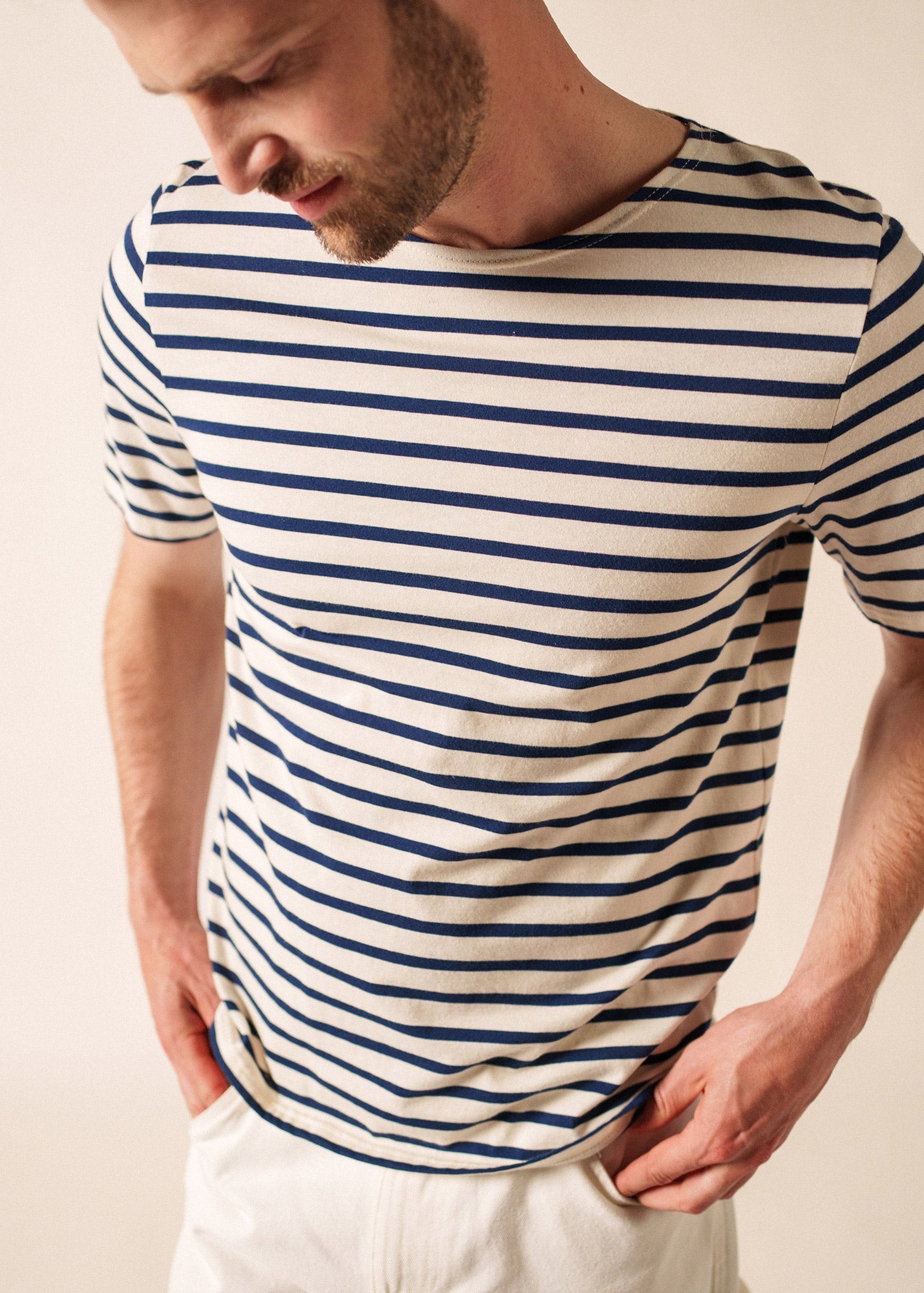 LEVANT MODERN Breton Shirt (ECRU / NAVY)
