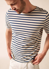LEVANT MODERN Breton Shirt (ECRU / NAVY)
