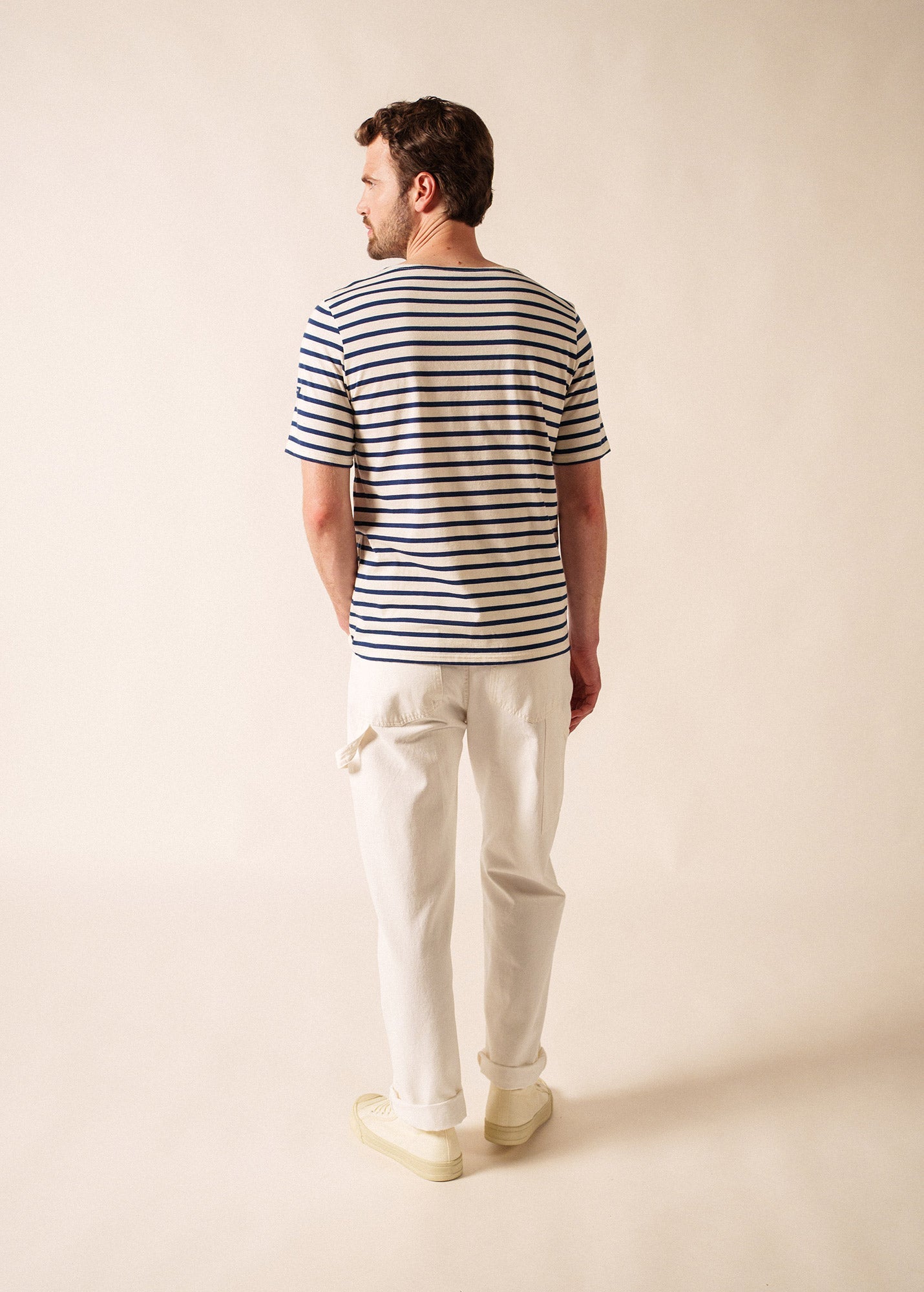 LEVANT MODERN Breton Shirt (ECRU / NAVY)