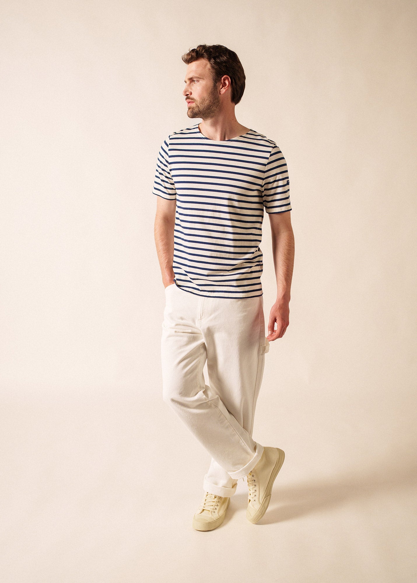 LEVANT MODERN Breton Shirt (ECRU / NAVY)