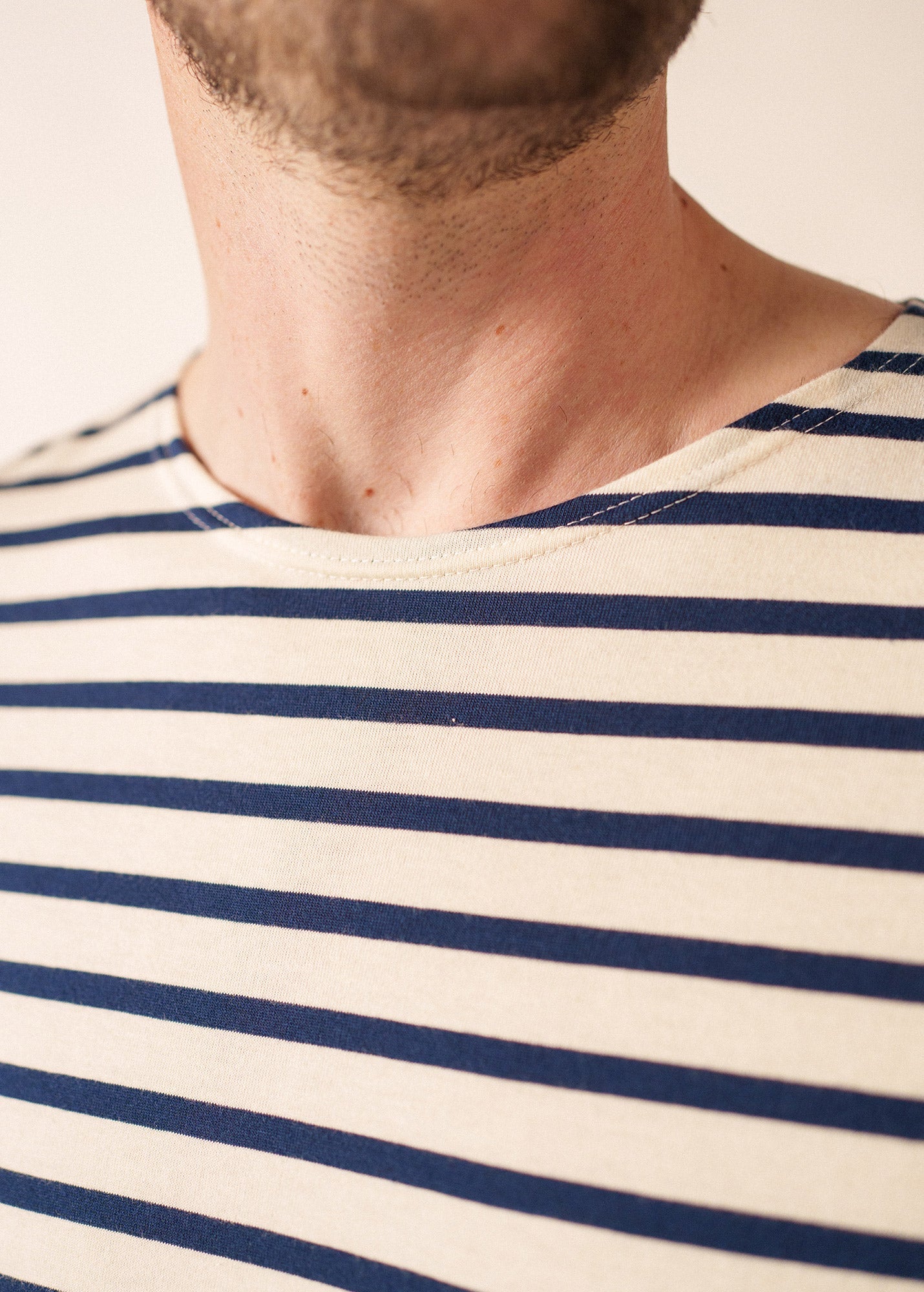 LEVANT MODERN Breton Shirt (ECRU / NAVY)
