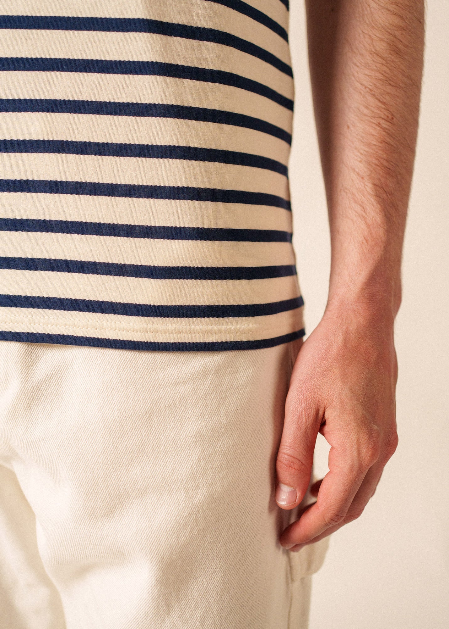LEVANT MODERN Breton Shirt (ECRU / NAVY)