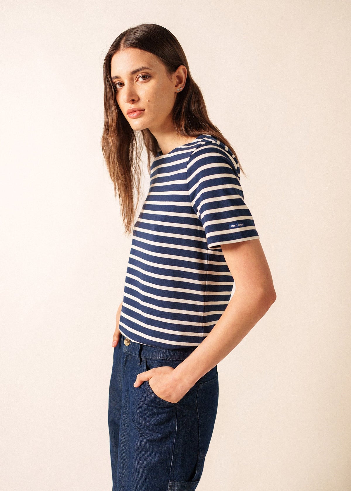 LEVANT MODERN Breton Shirt (NAVY / ECRU)