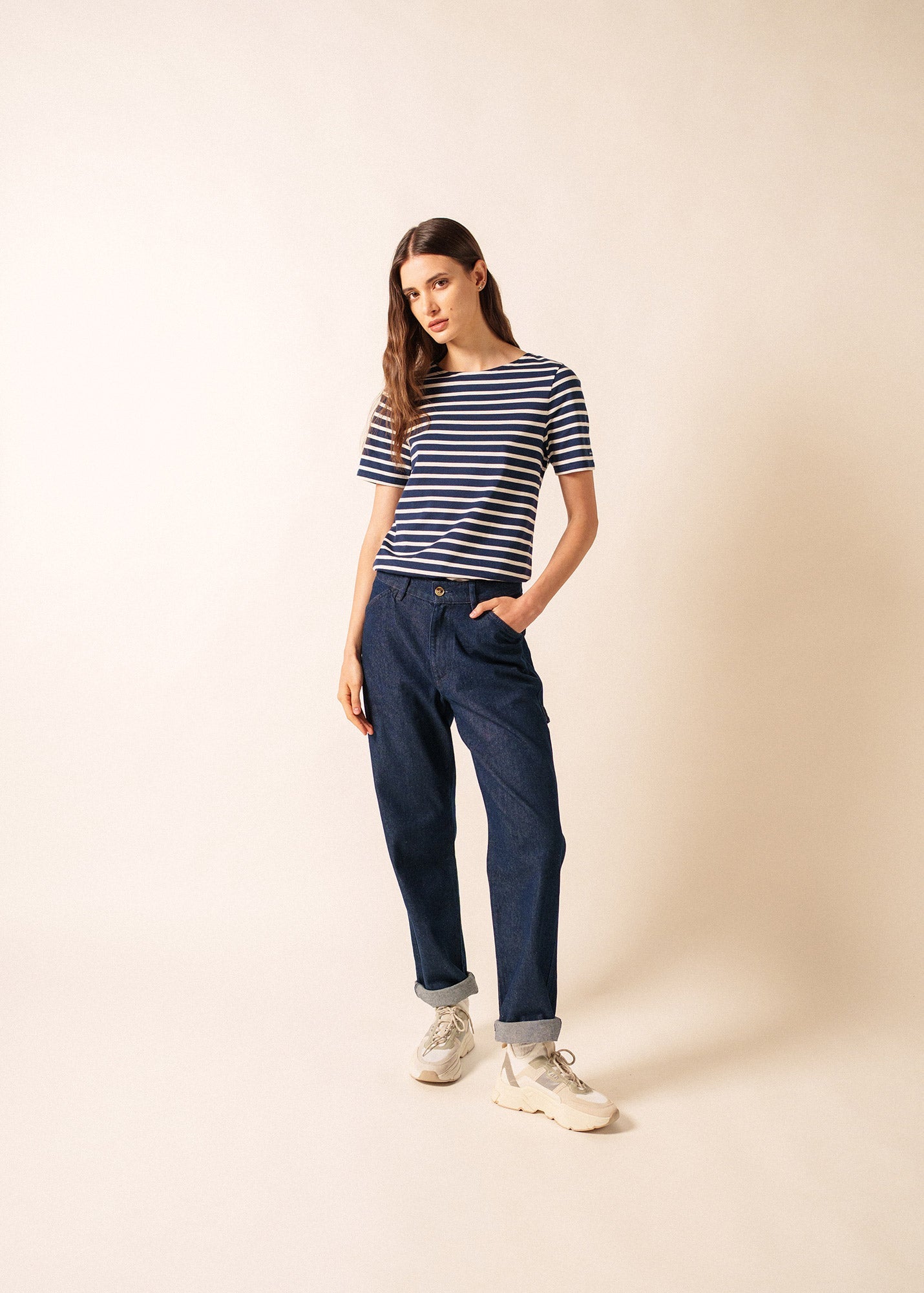 LEVANT MODERN Breton Shirt (NAVY / ECRU)
