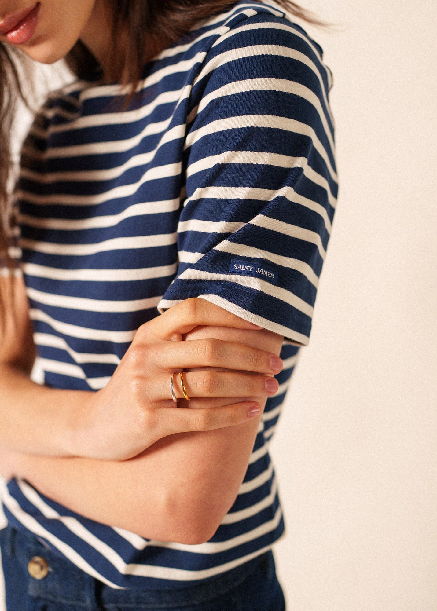 LEVANT MODERN Breton Shirt (NAVY / ECRU)