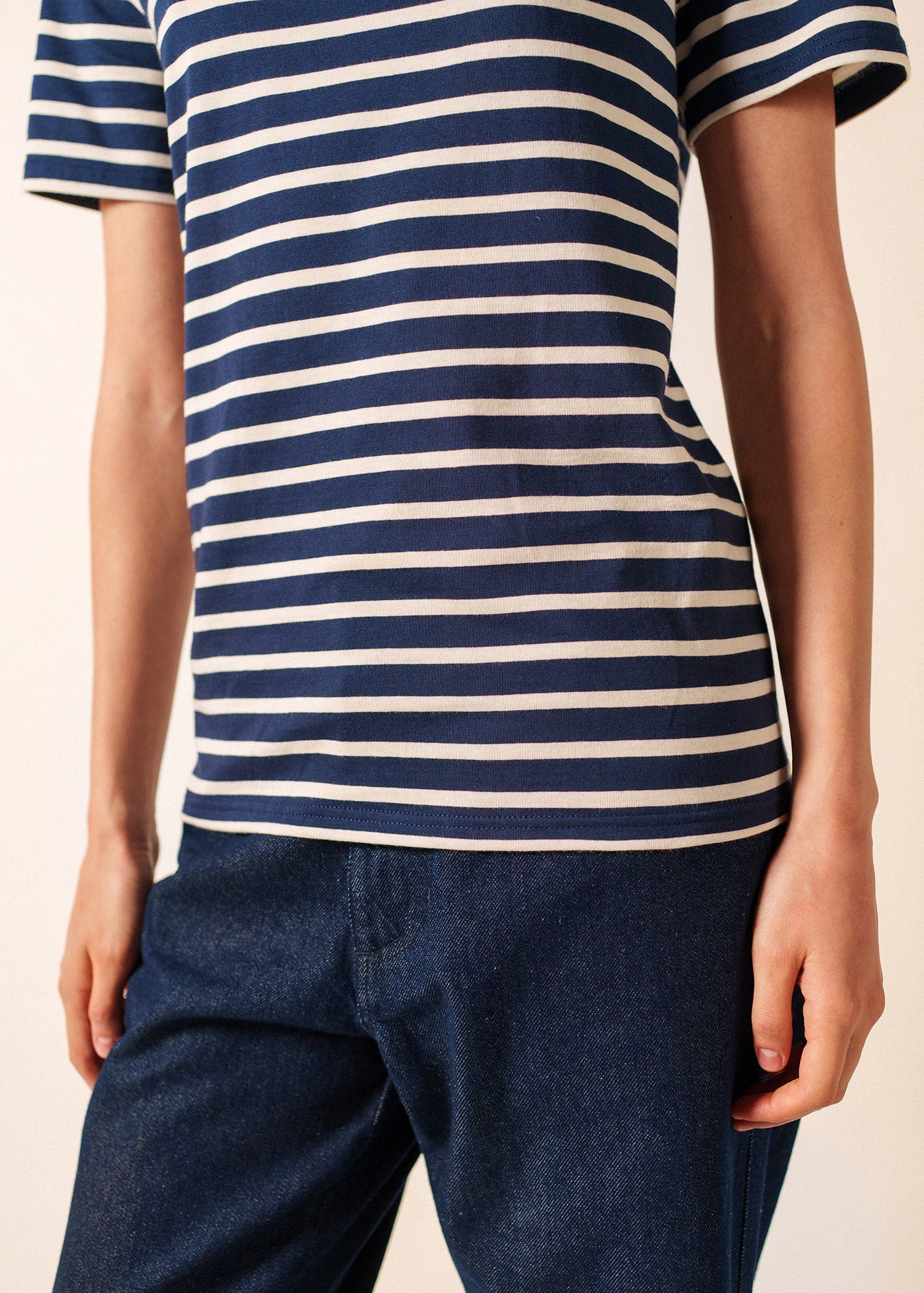 LEVANT MODERN Breton Shirt (NAVY / ECRU)