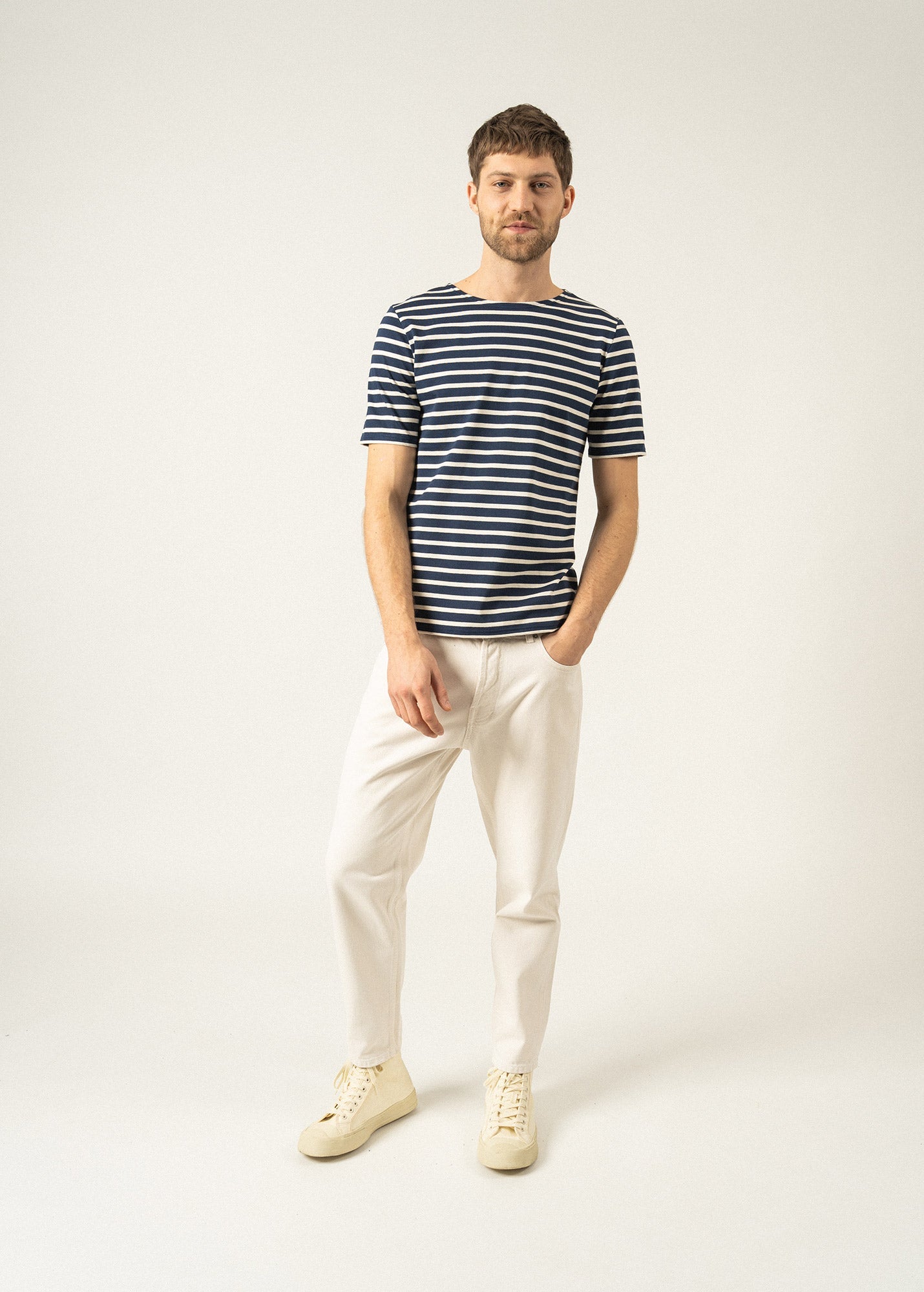 LEVANT MODERN Breton Shirt (NAVY / ECRU)