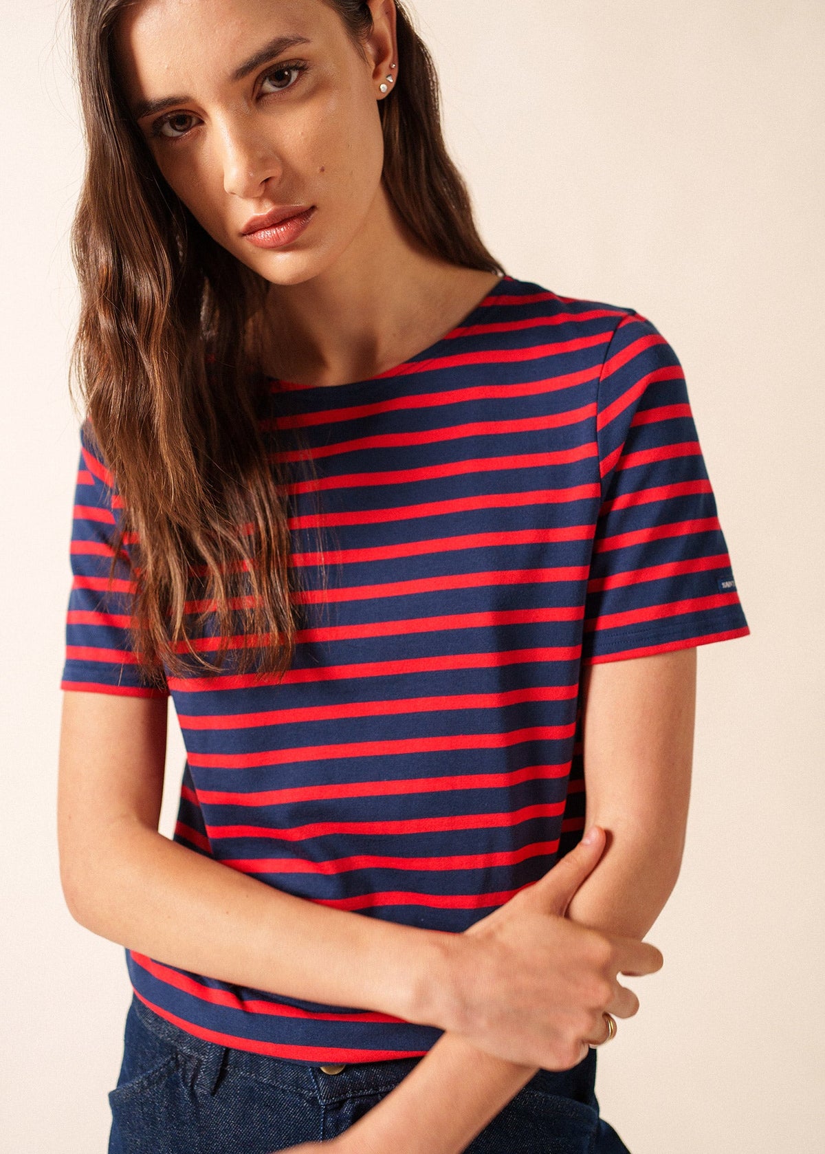LEVANT MODERN Breton Shirt (NAVY / RED)