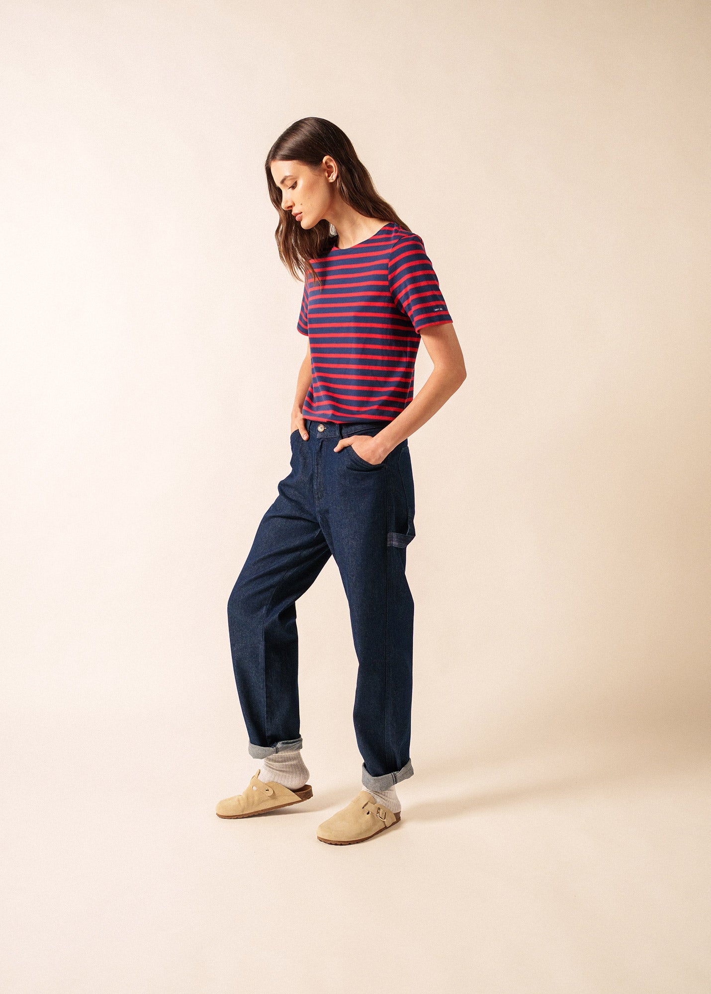 LEVANT MODERN Breton Shirt (NAVY / RED)