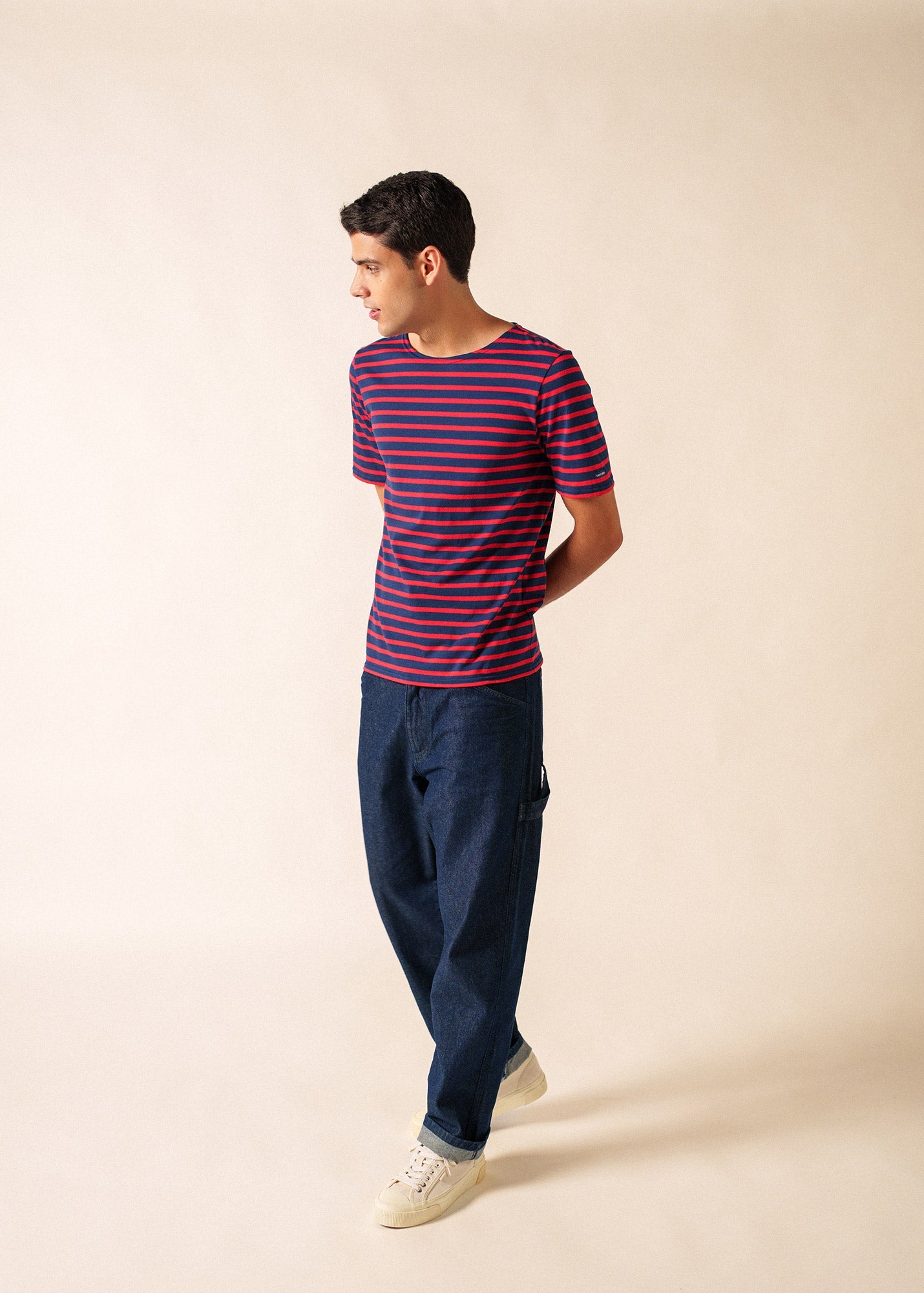 LEVANT MODERN Breton Shirt (NAVY / RED)