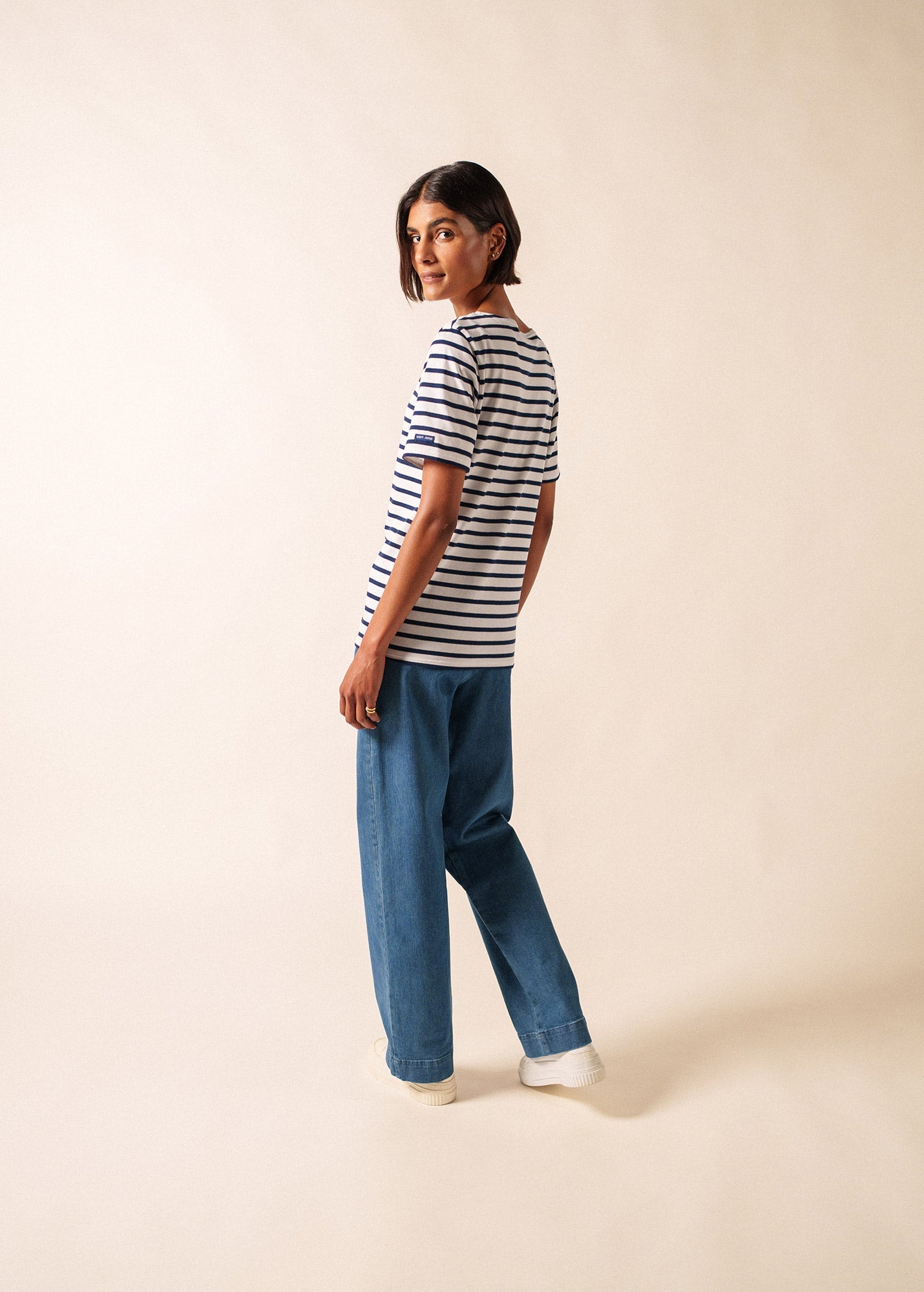 LEVANT MODERN Breton Shirt (WHITE / NAVY)
