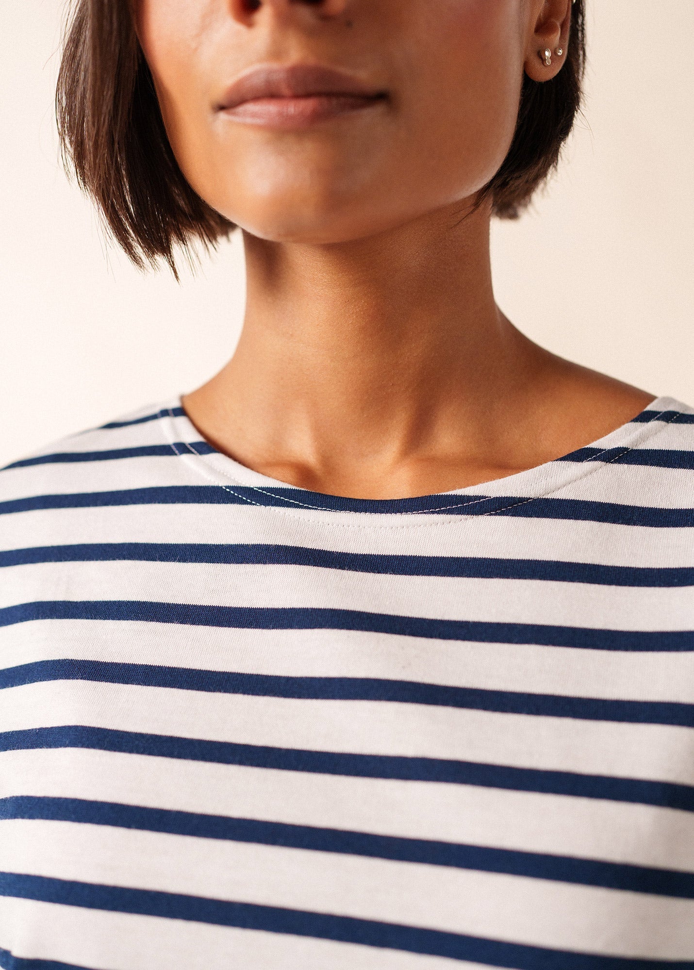 LEVANT MODERN Breton Shirt (WHITE / NAVY)