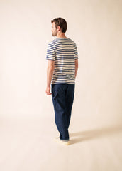 LEVANT MODERN Breton Shirt (WHITE / NAVY)