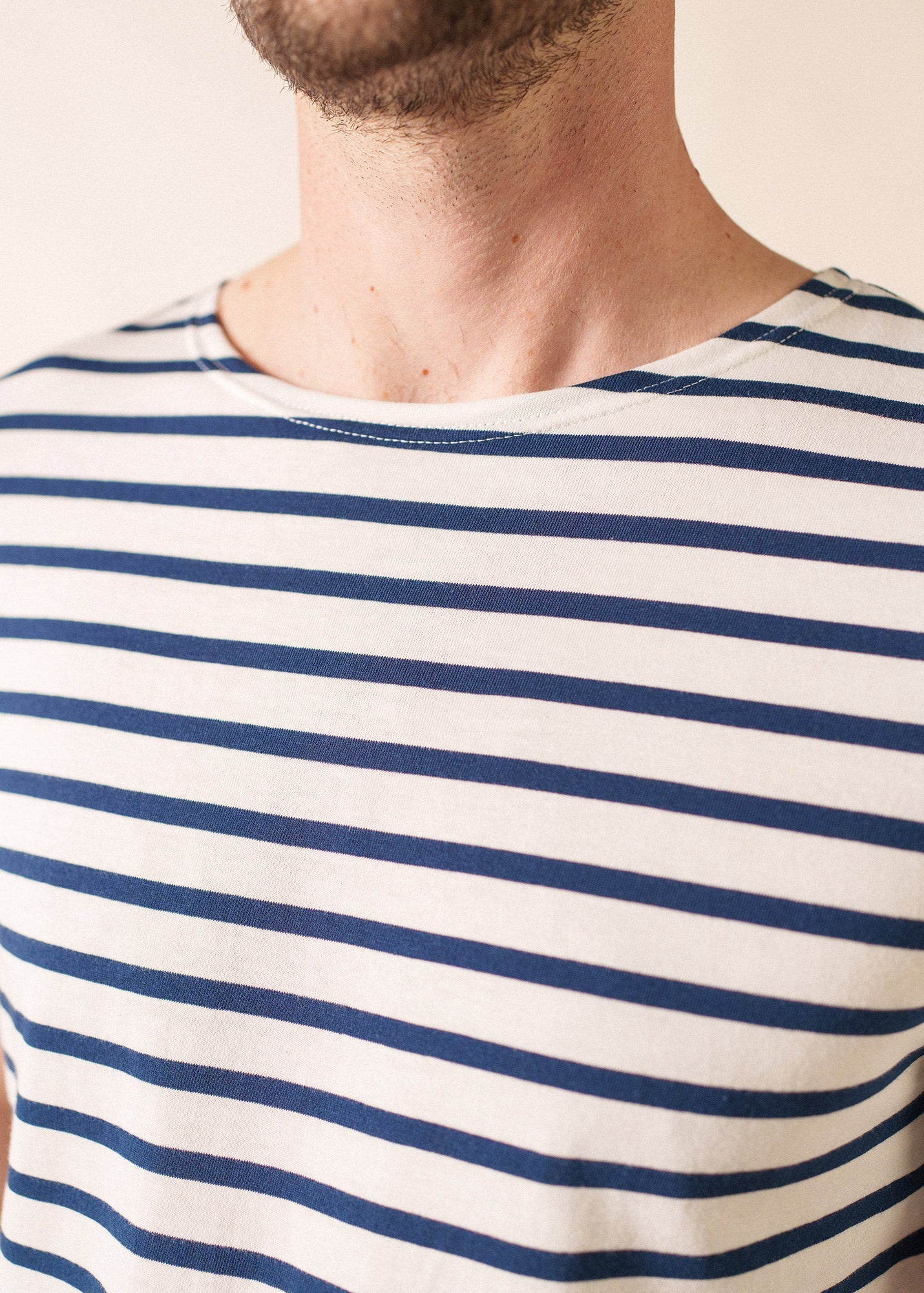 LEVANT MODERN Breton Shirt (WHITE / NAVY)