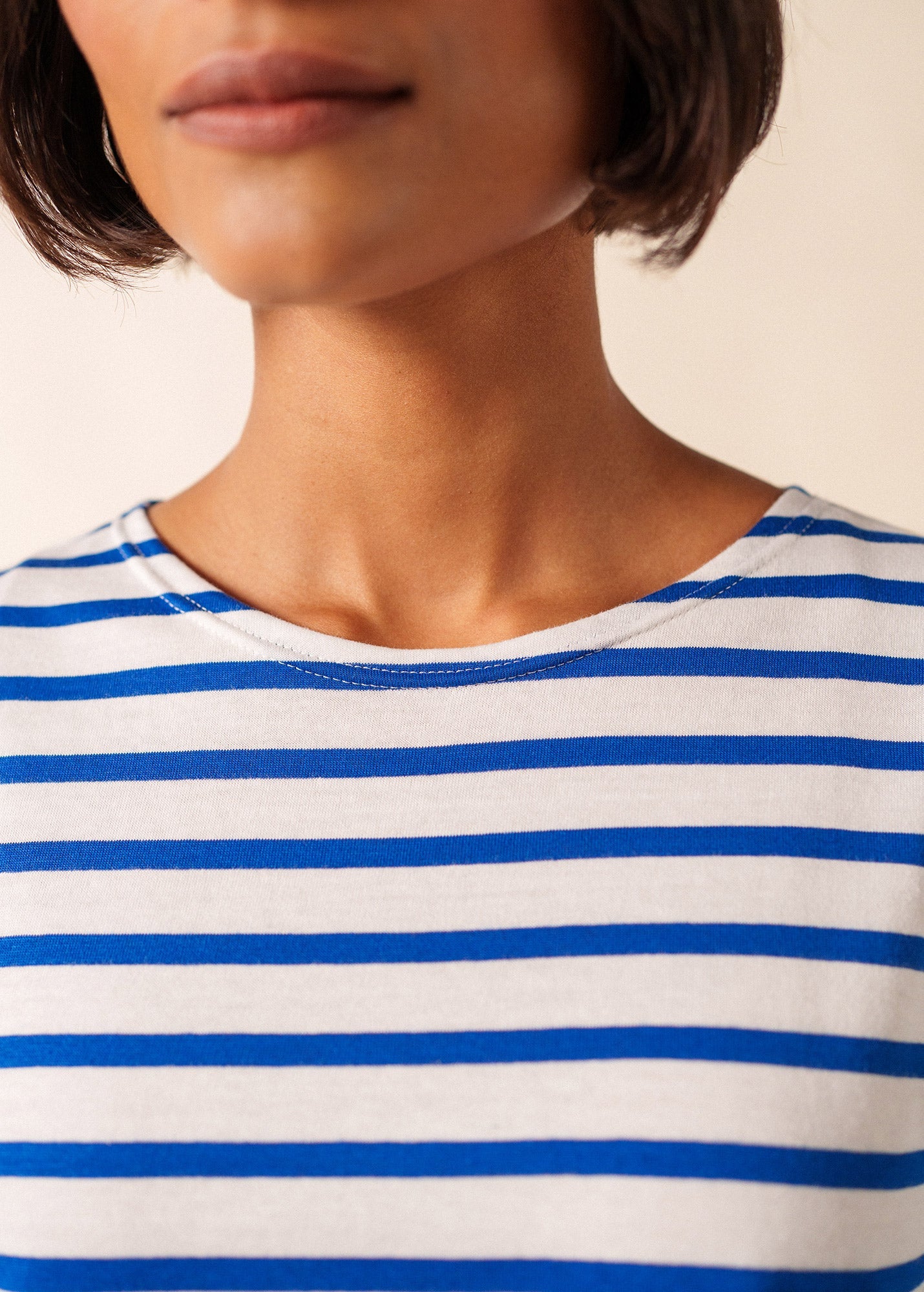 LEVANT MODERN Breton Shirt (WHITE / ROYAL BLUE)
