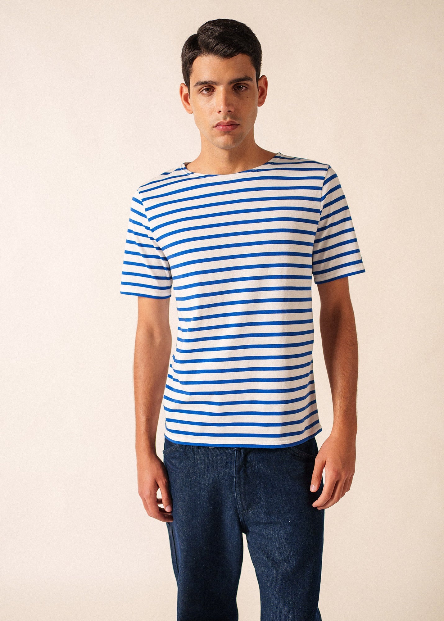 LEVANT MODERN Breton Shirt (WHITE / ROYAL BLUE)