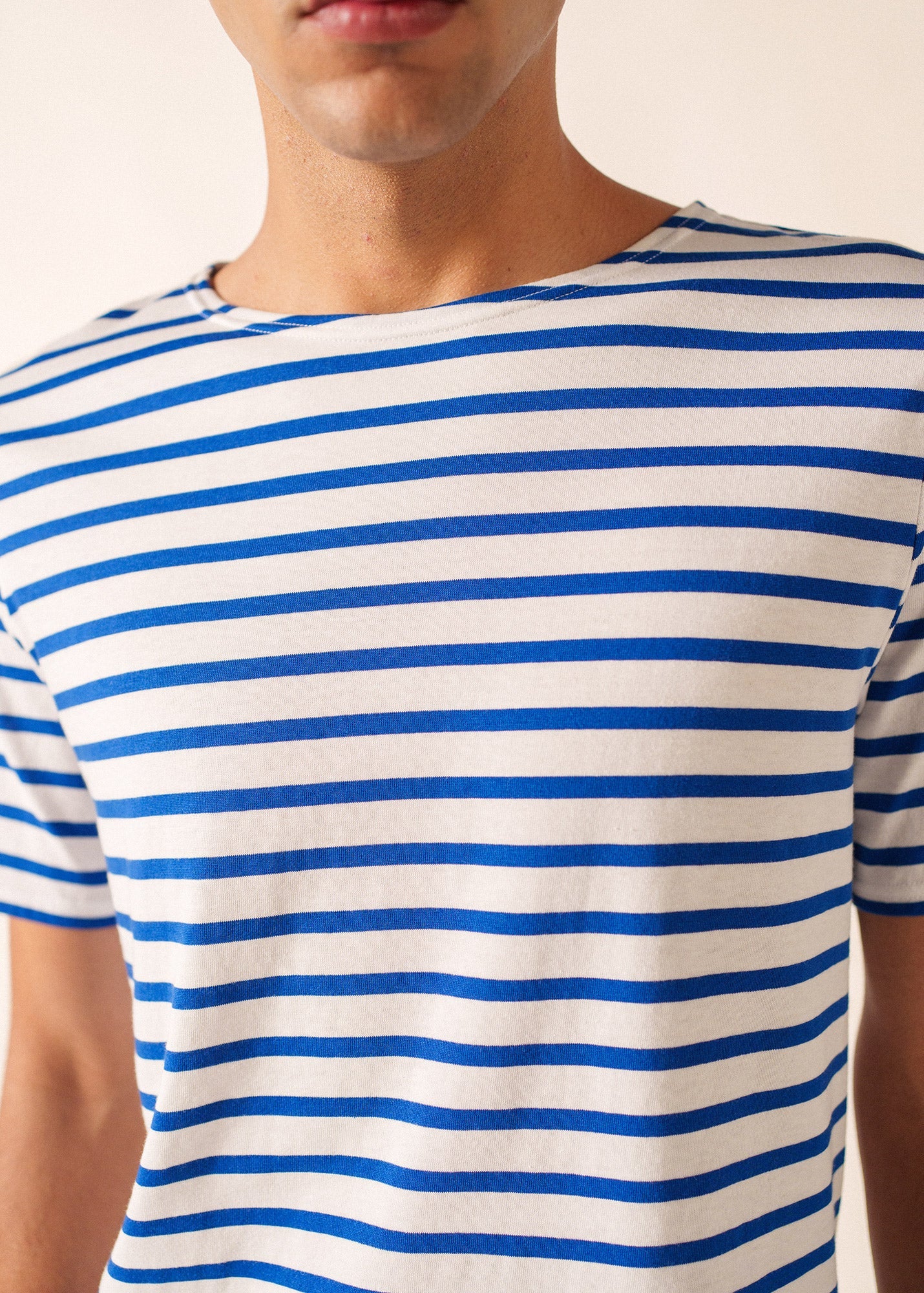LEVANT MODERN Breton Shirt (WHITE / ROYAL BLUE)