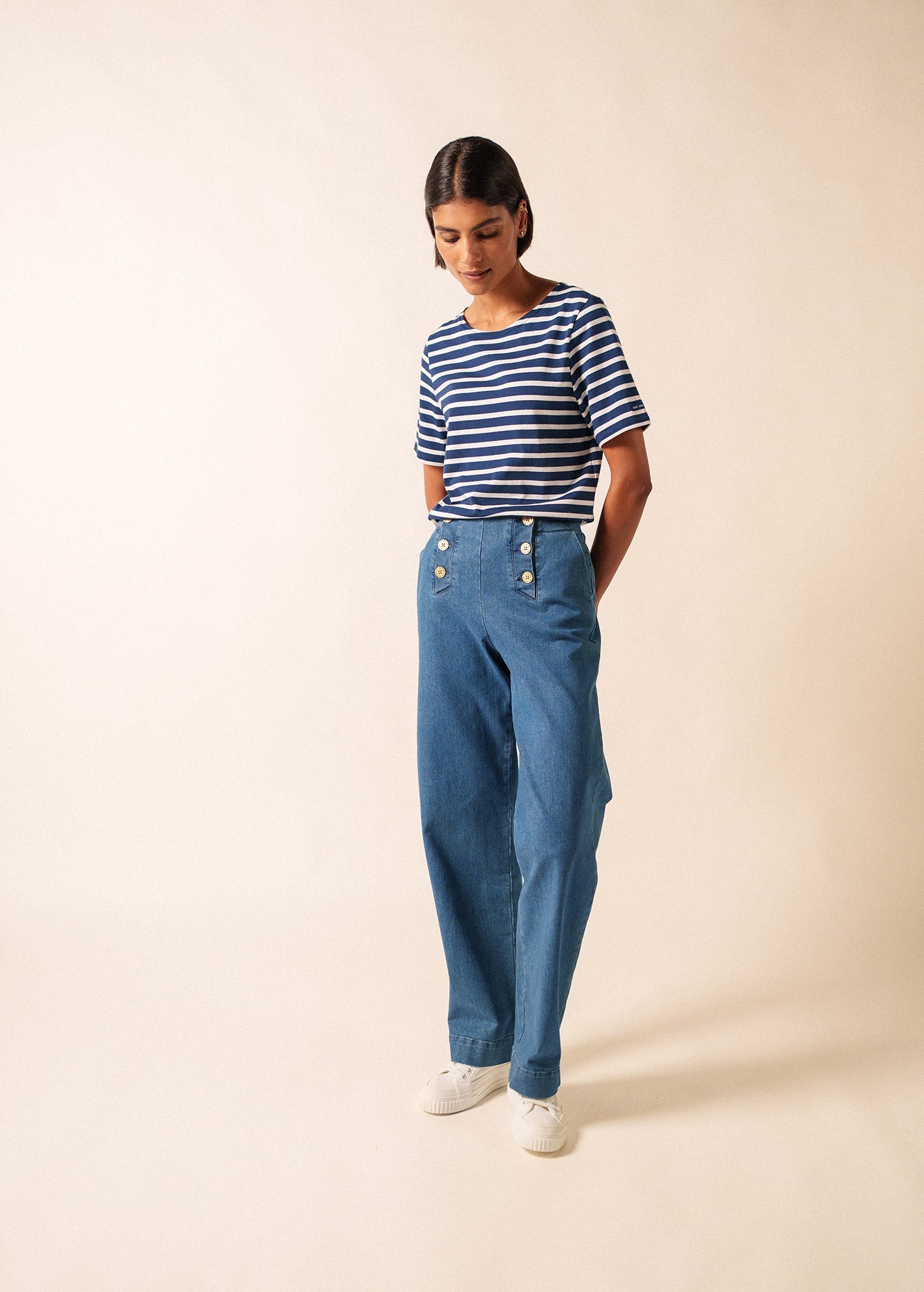 LEVANT MODERN Breton Shirt (NAVY / WHITE)