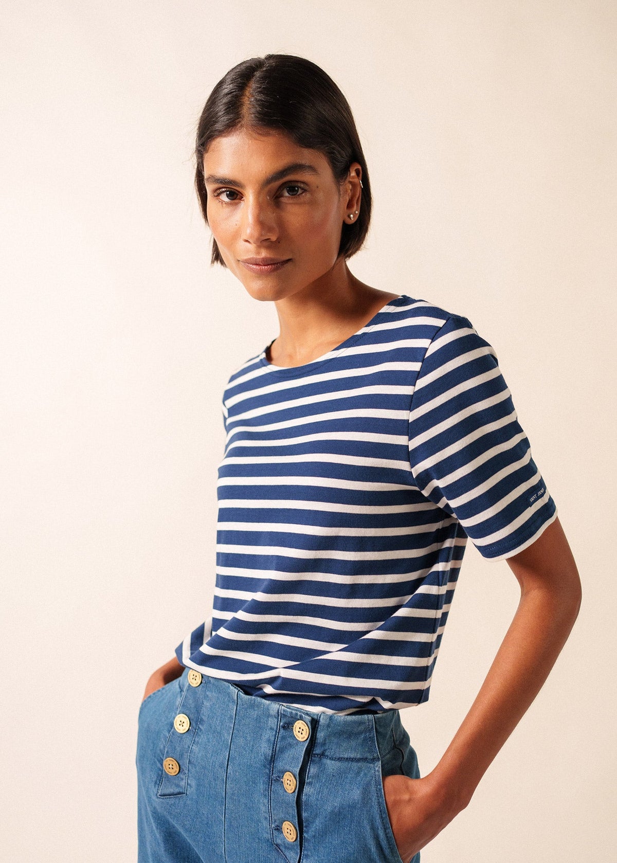LEVANT MODERN Breton Shirt (NAVY / WHITE)