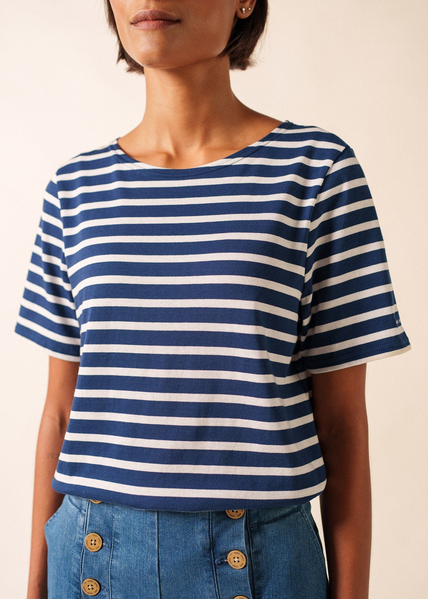 LEVANT MODERN Breton Shirt (NAVY / WHITE)