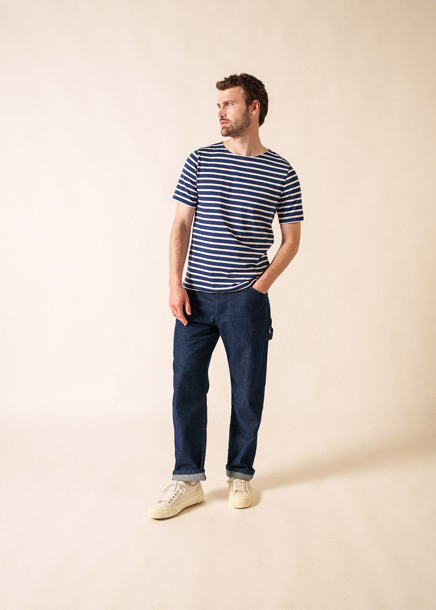 LEVANT MODERN Breton Shirt (NAVY / WHITE)